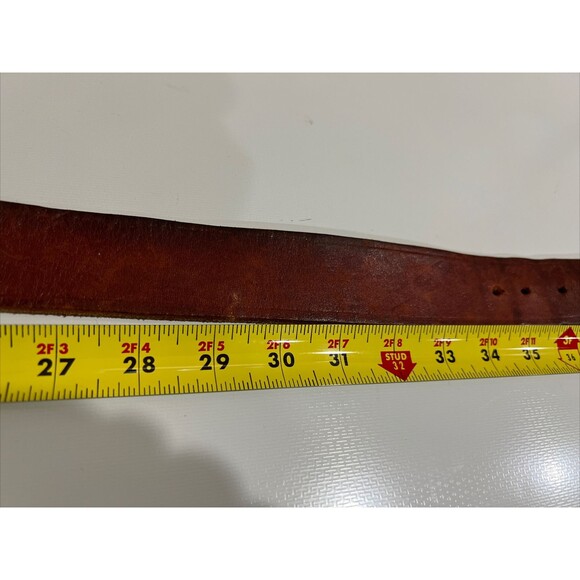 Levis Reversible Belt Brown Leather 1.5" Wide Nickle Buckle Size 36 - Picture 6 of 16